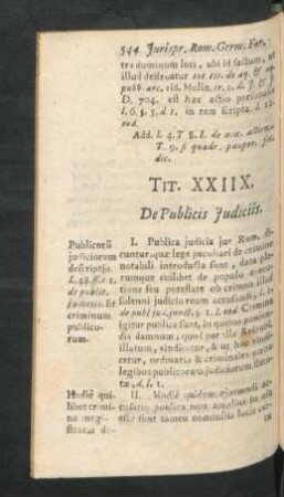 Tit. XXIIX. De Publicis Iudiciis