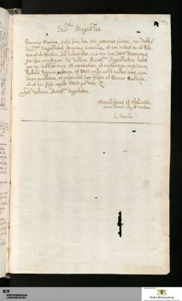 Abschrift eines Briefes