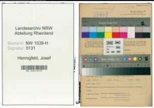 Entnazifizierung Josef Hennigfeld , geb. 25.05.1899 (Prokurist)