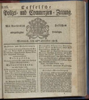 Nr. 86, Mittwoch, den 28sten October 1818