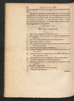 Caput IX. De iure naturali.