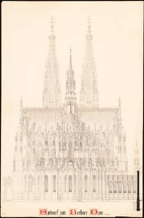Berliner Dom: Aufriss der Ostseite (Choransicht)