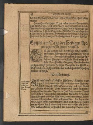 Epistel am Tage der Heiligen Apostel Philippi und Jacobi/ Ephes. II.