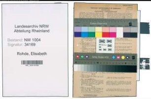 Entnazifizierung Elisabeth Rohde , geb. 24.07.1914 (Bueroangestellte)