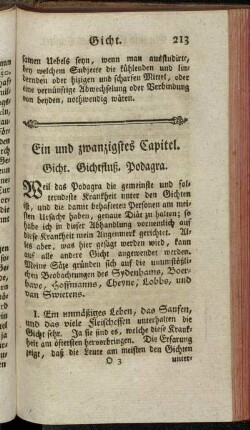 Ein und zwanzigstes Capitel. Gicht. Gichtfluß, Podagra.