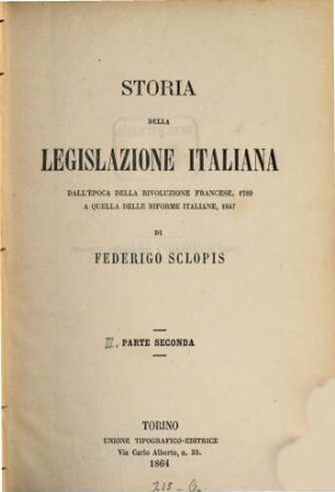 Storia della legislazione italiana, 3,2