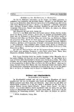 Geldnot und Schulfortschritt