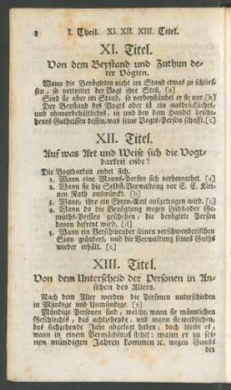 XI. Titel - XIV. Titel