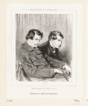 Edmond et Jules de Concourt, Blatt 1 der Folge "Messieurs du feuilleton"