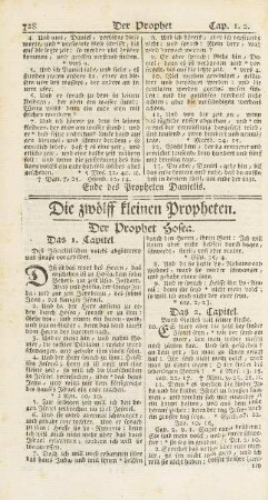 Die zwölff kleinen Propheten.