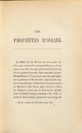 Les prophètes d'Israël