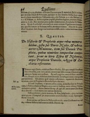 X. Quaestio. De Historiis & Prophetiis atque rebus memorabilibus ...
