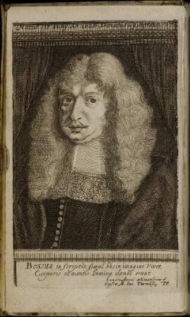 Bosjus in scriptis, simul Sâcin imagine Vivet Corporis et mentis Lumina donec erunt.