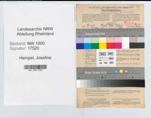Entnazifizierung Josefine Hempel, geb. 02.09.1903 ()