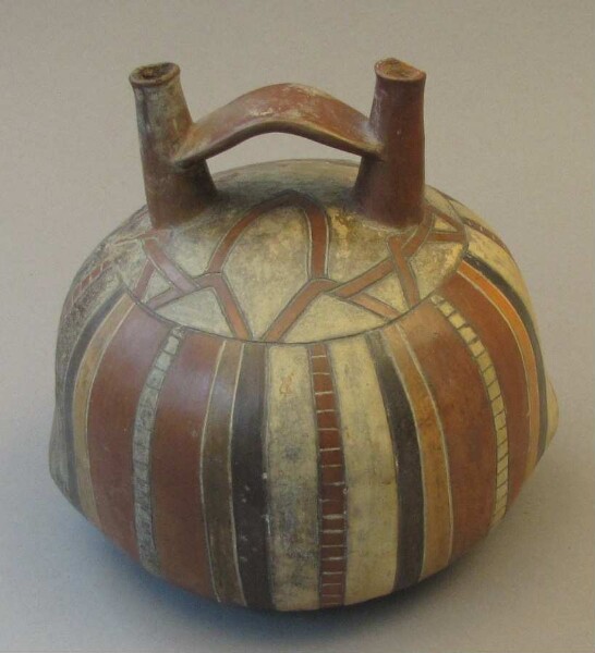 Clay vessel with double spout