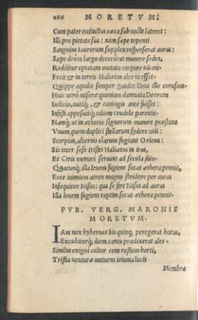 Pub. Verg. Maronis Moretum.