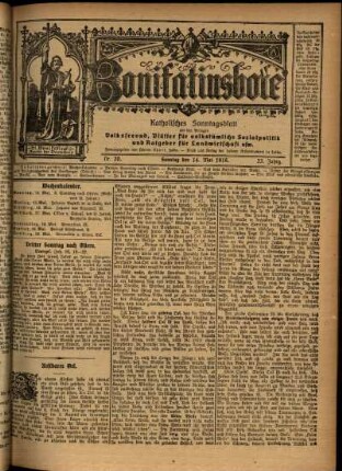 Ausgabe vom Sonntag, den 14. Mai 1916.