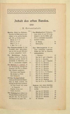 Inhalt des ersten Bandes