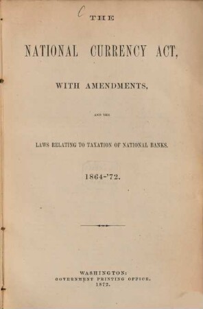 The national currency act