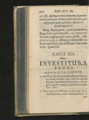 Caput XII. De Investitura Feudi.