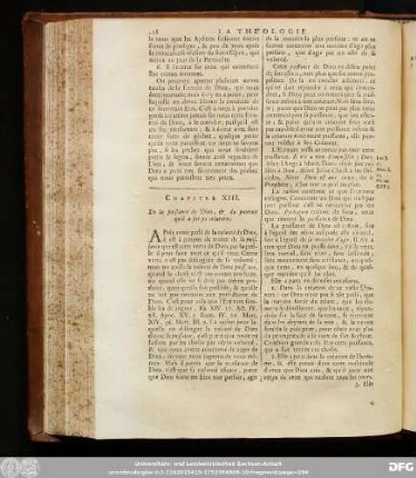 Chapitre XIII. De la puissance de Dieu, & du pouvoir qu'il a sur ses créatures.