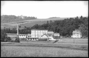 Braunsdorf. Blick auf Braunsdorf und Schloss Lichtenwalde