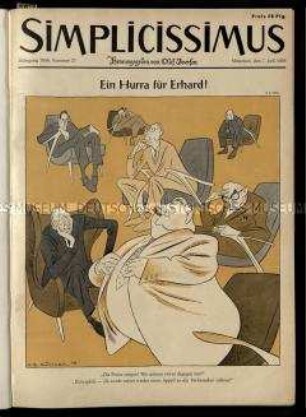 Satirische Zeitschrift Simplicissimus. Jahrgang 1956