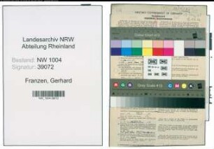 Entnazifizierung Gerhard Franzen , geb. 09.03.1899 (Beamter)