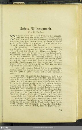 Unsere Pflanzenwelt