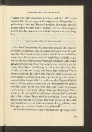 Rhythmus und Interpunktion