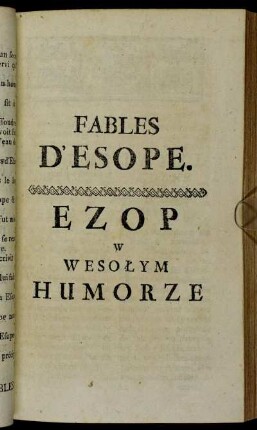 Fables D´Esope. = Ezop W Wesolym Humorze