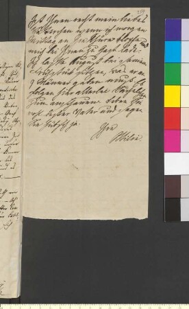 Brief von Goethe, Ottilie von geb. von Pogwisch an Goethe, Johann Wolfgang von