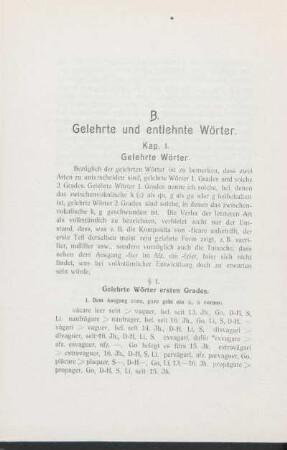 B. Gelehrte und entlehnte Wörter.