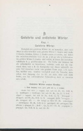 B. Gelehrte und entlehnte Wörter.