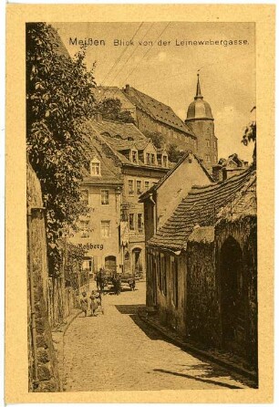 Meißen. Blick von der Leinewebergasse