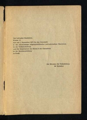 Der Lehrplan Geschichte ...