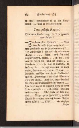 Das zwölfte Capitel. Eine neue Eroberung; wird sie Freude verursachen?