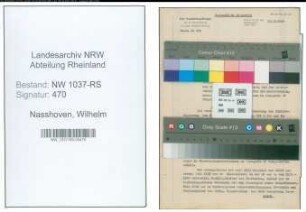 Entnazifizierung Wilhelm Nasshoven , geb. 19.08.1901 (Studienrat)