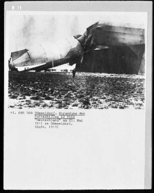 Strandung das Luftschiffes LZ VIII "Deutschland" am 25. Mai 1911 in Düsseldorf