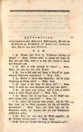 Untersuchungsakten über die in der Republik Bern im Jahr 1832 stattgefundenen Reaktionsversuche, 32. Untersuchungsakten gegen Herrn Joseph Lörtscher, von Spiez, Major, Kreisadjutant und gewesener Gerichtschreiber; und Christian Theiler, Schullehrer, von Spiez, wohnhaft zu Wyler