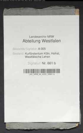 Über die Zubehörungen des Lehens Canstein