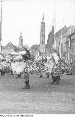 Görlitz, Radrennen Internationale Friedensfahrt, Kulturveranstaltung anlässlich der Friedensfahrt, 4. Mai 1952