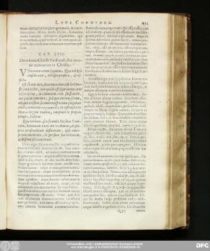 Cap. LVII. De unione Christi Personali, seu unione naturarum in Christo.