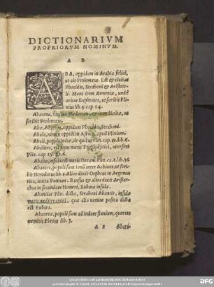 Dictionarium Propriorum Nominum.