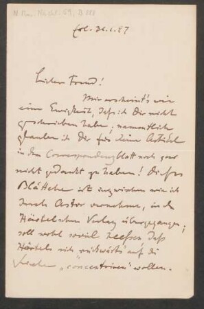 Brief an Friedrich Spitta : 09.01.1897