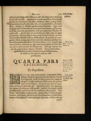 507-523, Quarta Pars Catechismi. De Baptismo