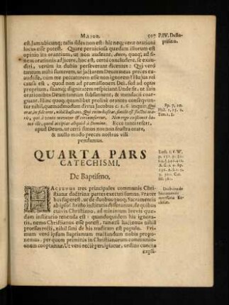 507-523, Quarta Pars Catechismi. De Baptismo
