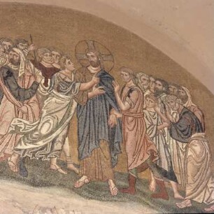 Athen. Kloster Dafní bei Athen. Klosterkirche um 1080. Verrat des Judas. Im Narthex. P5