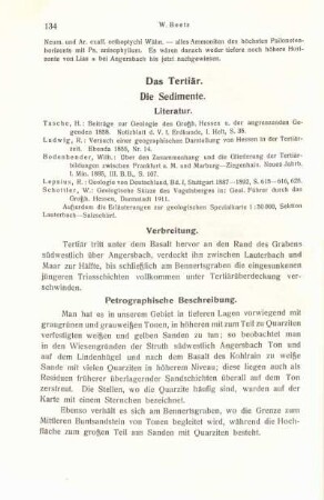 Das Tertiär.