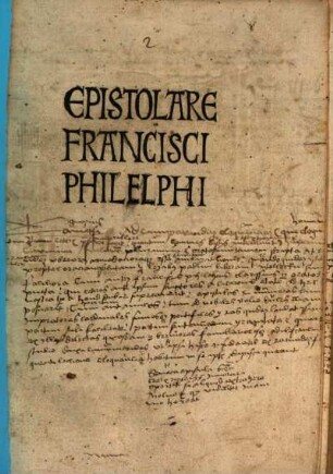 Epistolare Francisci Philelphi
